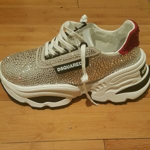 100% Authentic Mens 2020 Dsquared crystal sneakers
